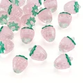 ZAW36 Zawieszki TRUSKAWKA różowa pink do bransoletek 2szt coquette