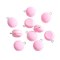 Zawieszka z żywicy MAKARONIK ciasteczko pink 2szt zawieszki różowe