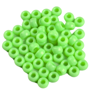 KOP61 Koraliki oponki akryl 9mm kandi pony bead zielone 20szt