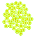Koraliki oponki akryl 9mm kandi pony bead żółte neon