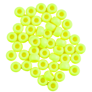 KOP63 Koraliki oponki akryl 9mm kandi pony bead żółte neon 20szt