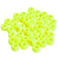 Koraliki oponki akryl 9mm kandi pony bead żółte neon