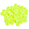 Koraliki oponki akryl 9mm kandi pony bead żółte neon