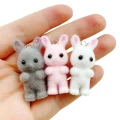 ZAW25 Zawieszka duża KRÓLIK Bunny Króliczek puszysty 1szt biały futerko