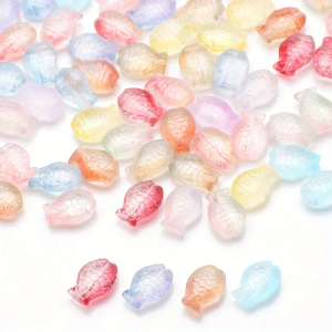 KSZ19 Koraliki szklane motylki RYBKA rybki RYBY miks kolorów 5szt