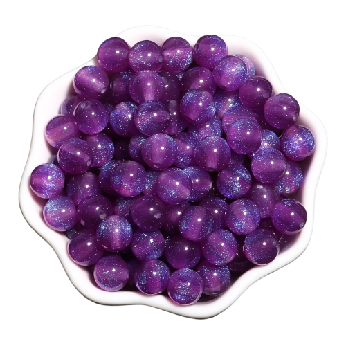 GAL3 Koraliki Galaxy mieniące gwiezdny pył OPALIZUJĄCE fiolet 8mm 10szt