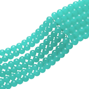 OP2 Koraliki szklane opalizujące pastelowe Opallo 8mm 20szt morskie