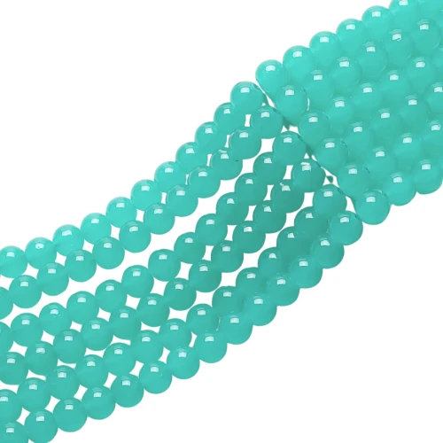 Koraliki szklane opalizujące pastelowe Opallo 8mm 20szt morskie