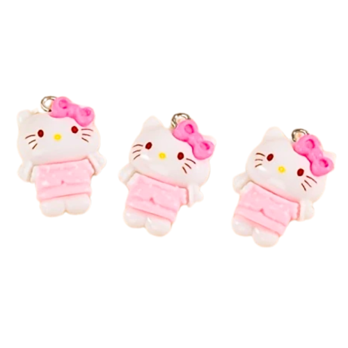 Zawieszka akrylowa HELLO KITTY kotek 2szt zawieszki do bransoletek breloczków