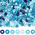 Koraliki oponki akryl 9mm kandi pony bead niebieski miks 20szt
