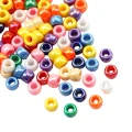 Koraliki oponki akryl 9mm kandi pony bead opalizujące 20szt