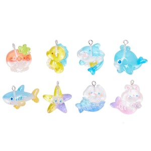 ZAW56 Zawieszki z żywicy morskie frutiger aero do bransoletek breloków 8szt