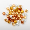 Koraliki kulki kule szklane 8mm PEREŁKI perły MIX karmel