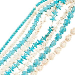 AKR1 Koraliki akrylowe morskie ocean miks żółw rozgwiazda 30szt