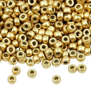 KOP69 Koraliki oponki akryl 9mm kandi pony bead złote 20szt