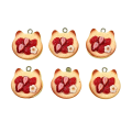 ZAW71 Zawieszki akrylowe z żywicy TOST KOTEK truskawki KAWAII 2szt