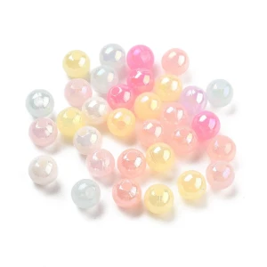KOK94 Koraliki kulki kule CANDY OPALIZUJĄCE efekt syrenki 8mm bransoletki 50szt