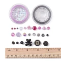MEGA zestaw MIKS FIOLET CZERŃ koraliki akrylowe fioletowe do bransoletek