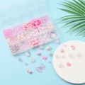 Zestaw PINK kawaii koraliki akrylowe RÓŻOWY do biżuterii