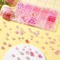 Zestaw PINK cutecore kawaii koraliki akrylowe RÓŻOWY do biżuterii