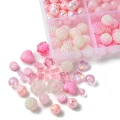Zestaw PINK cutecore kawaii koraliki akrylowe RÓŻOWY do biżuterii