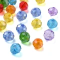 Zestaw koralików szklanych opalizujących rondelle 6x5mm