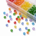 Zestaw koralików szklanych opalizujących rondelle 6x5mm