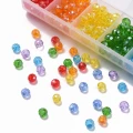 Zestaw koralików szklanych opalizujących rondelle 6x5mm