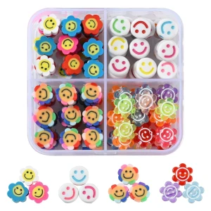 KLZ74 Zestaw EMOTKA smile koraliki uśmiechnięta buzia do bransoletek 120szt
