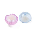 Koraliki zawieszka MEDUZA kielich 16mm opalizujące brokatowe FLUO