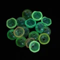 Koraliki zawieszka MEDUZA kielich 16mm opalizujące brokatowe FLUO