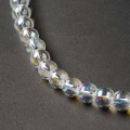 Koraliki szklane mocno opalizujące przezroczyste aurora 8mm