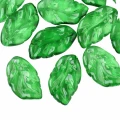 Koraliki zawieszki szklane listeczki LISTKI 27mm zielone