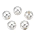Koraliki przekładki srebrne powlekane kule kulki 8mm