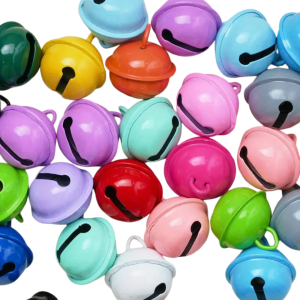 Dzwoneczki DUŻE dzwonki metalowe dźwięczne miks kolorów zawieszki 5szt