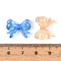 Koraliki akrylowe KOKARDKI kokardka 18mm MIX kolorowe przezroczyste