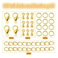 Zestaw półfabrykatów do biżuterii kolor złota 80 elementów