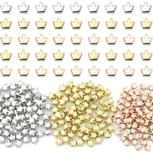 KOG7 Koraliki KORONA korony księżniczka miks akryl CCB 6mm bransoletki 30szt