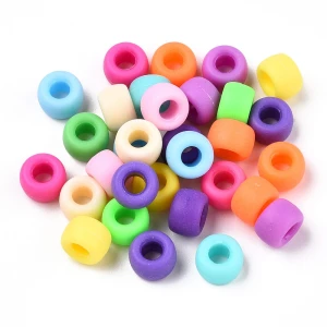 KOP72 Koraliki kandi oponki akryl 9mm warkoczyki bransoletki pony bead 50szt