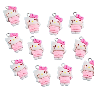 ZAW101 Zawieszka akrylowa HELLO KITTY kotek 5szt zawieszki do bransoletek breloczków