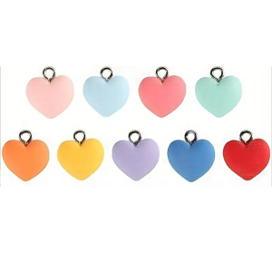ZAW102 Zawieszki z żywicy SERCE serduszka 5szt zawieszki do bransoletek