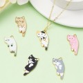 Zawieszki KOTKI kotek zestaw 6szt duże metalowe z emalią
