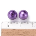 Zestaw koralików szklanych FIOLETOWY OGRÓD kule kulki 8mm crackle i perełki do biżuterii